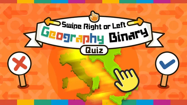Swipe Right or Left Geography Binary Quiz 封面