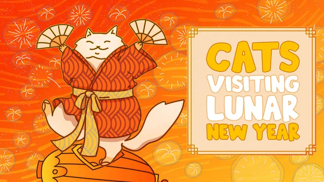 Gatos visitando o Ano Novo Lunar 封面