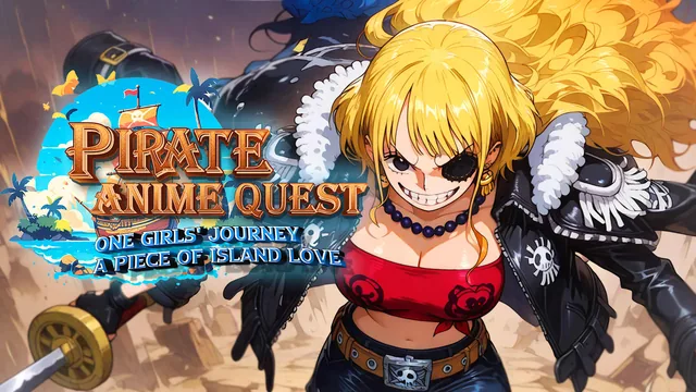 Pirate Anime Quest: One Girls' Journey, A Piece of Island Love 封面