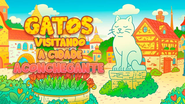 Gatos Visitando a Cidade Aconchegante 封面