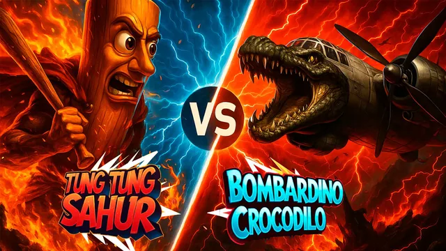 BOMBARDINO CROCODILO vs TUNG TUNG SAHUR 封面