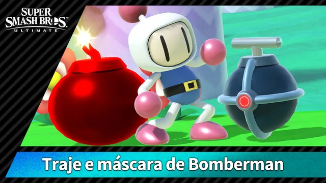 【Disfarce】Traje e máscara de Bomberman 封面