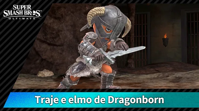 【Disfarce】Traje e elmo de Dragonborn 封面