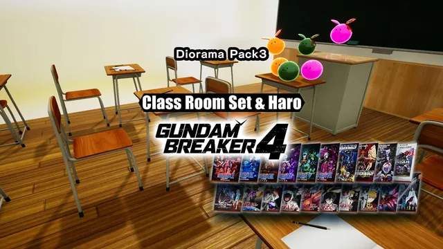 GUNDAM BREAKER 4 - Pacote de Diorama 3 - Conjunto de Sala de Aula e Haro 封面
