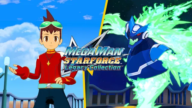 Mega Man Star Force Legacy Collection – Pacote com modelos de personagens Geo Stelar e Omega-Xis 封面