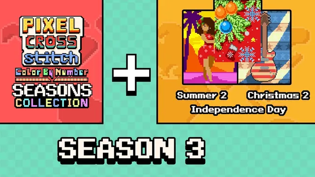 Pixel Cross Stitch Color by Number Seasons Collection Season 3 封面