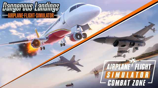 Airplane Flight Simulator Bundle: Combat Zone & Dangerous Landings 封面