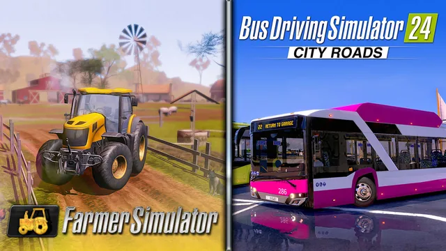 Bus Driving Simulator 24 City Roads & Farmer Simulator Bundle 封面