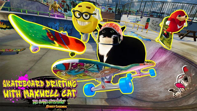 Skateboard Drifting with Maxwell Cat: The Game Simulator – Street Legends 封面