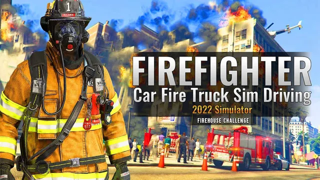 Firefighter:Car Fire Truck Sim Driving 2022 Simulator: Firehouse Challenge 封面